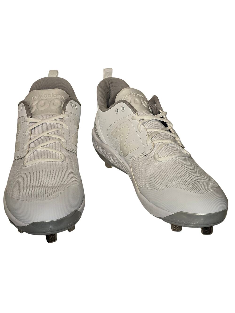 New Balance 3000v6 Baseball Cleats Men's 16 White Metal L3000AW6